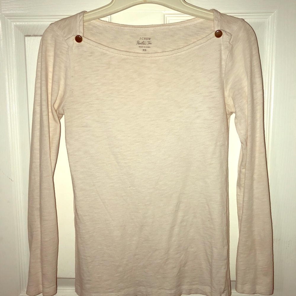 J.Crew Long sleeve shirt with gold buttons